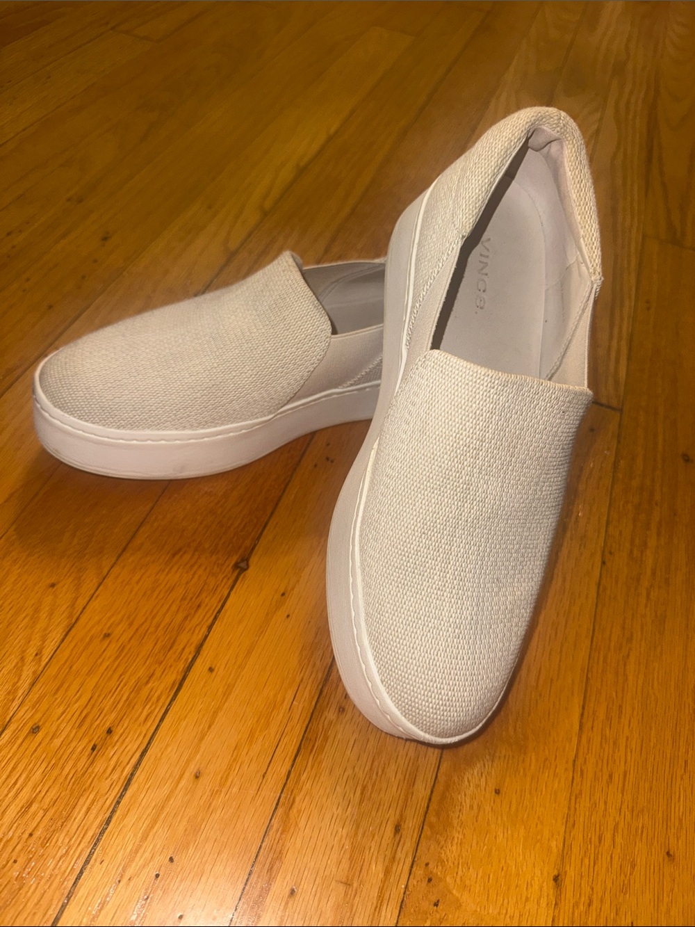 Vince Cream Slip-On Canvas Sneakers